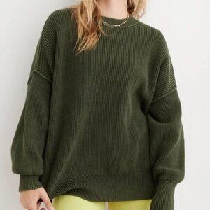 Aerie Beyond Pullover Sweater Nomad Olive Green Size S